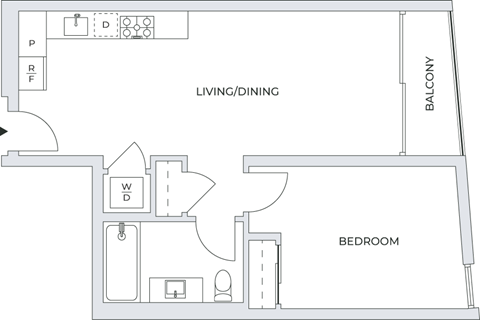 1 Bedroom Floor Plan